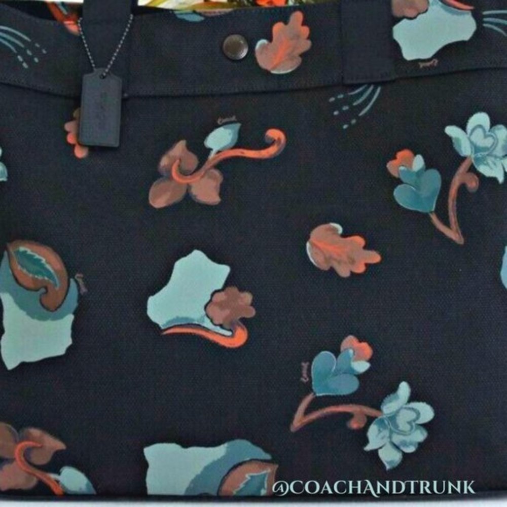 COACH LIMITED EDITION Field Tote 38 Leather Reinforced Bottom Gun Metal Accents - Picture 11 of 13